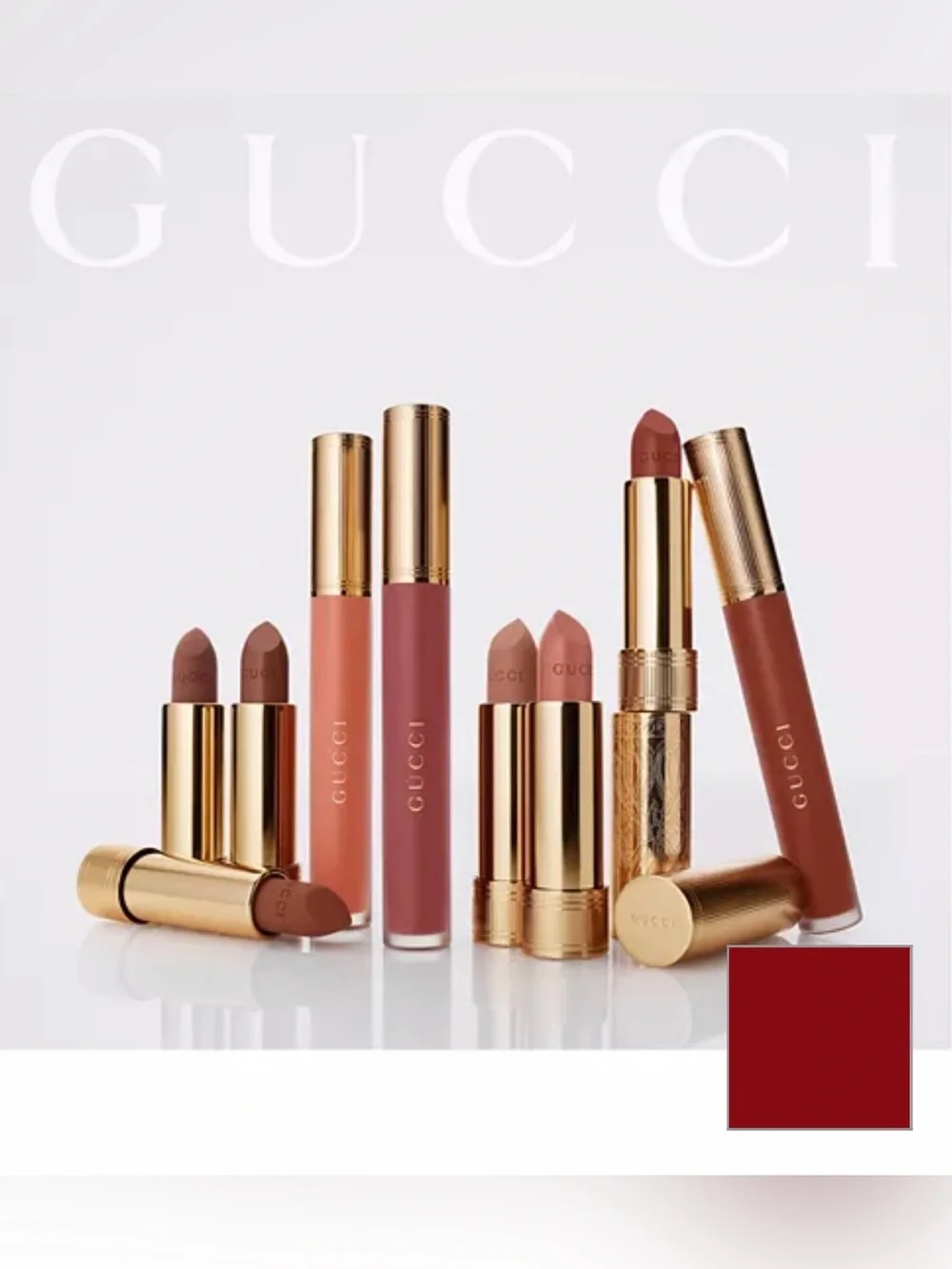 NEW! Gucci Rouge à Lèvres Transfer Proof Matte Liquid Lipstick in Goldie Red 25